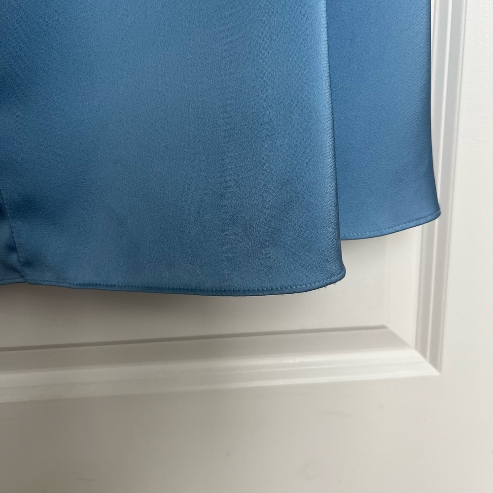 Azazie Wren Stretch Satin Dress- Steel Blue - Picture 11 of 11